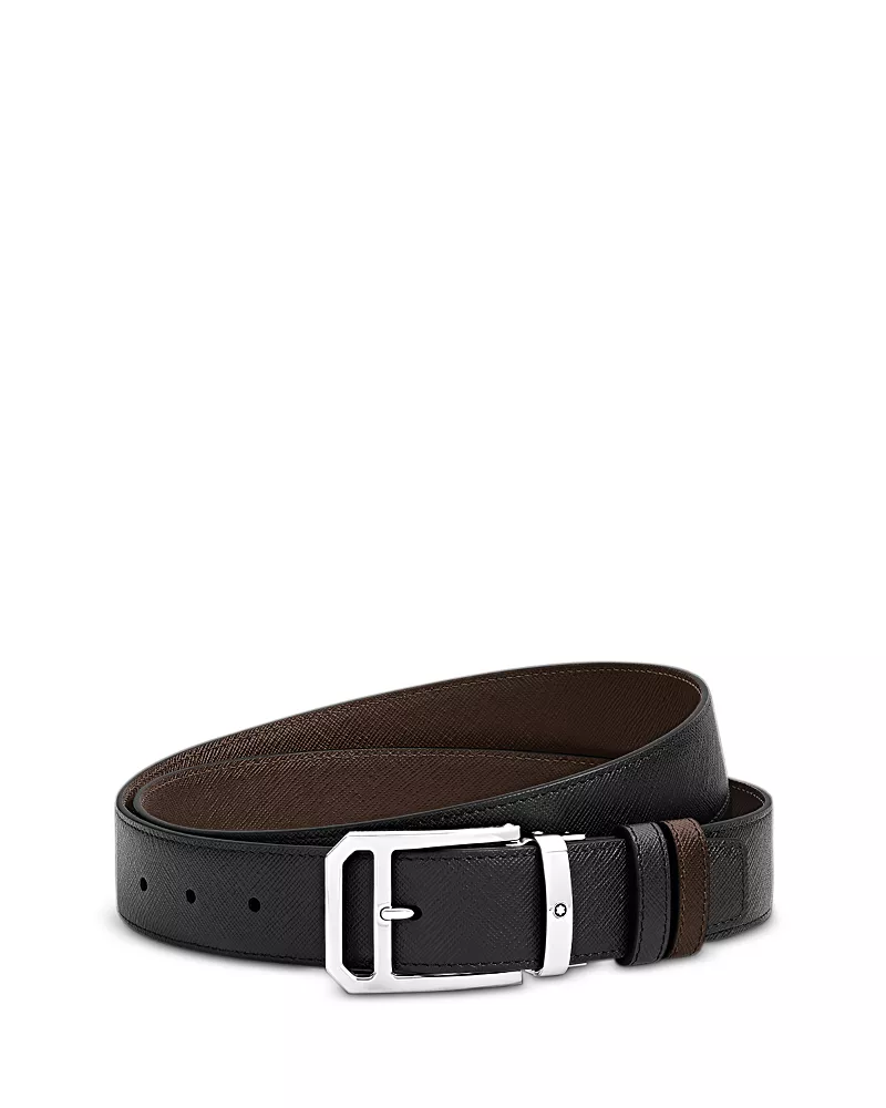 Montblanc Men's Sartorial Leather Reversible Belt