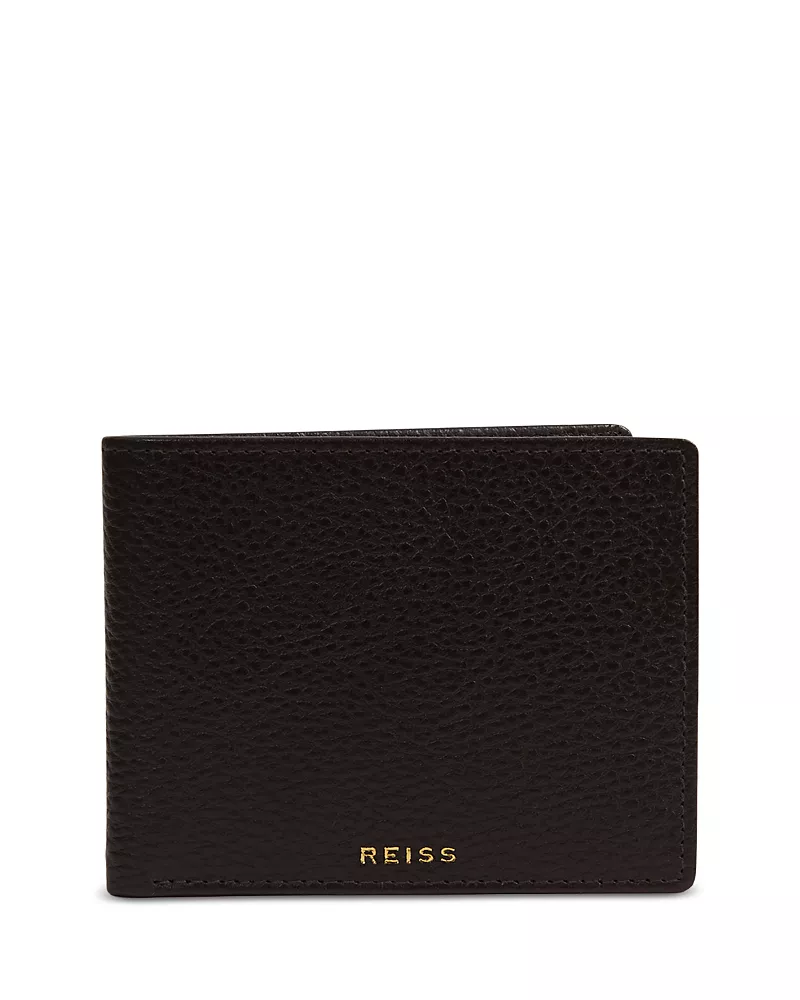 Reiss Cabot Grainy Leather Bifold Wallet