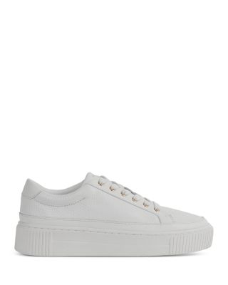 Women's Leanne Grained Leather Low Top Sneakers
