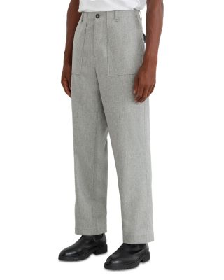Chain Wool Blend Wide Leg Trousers