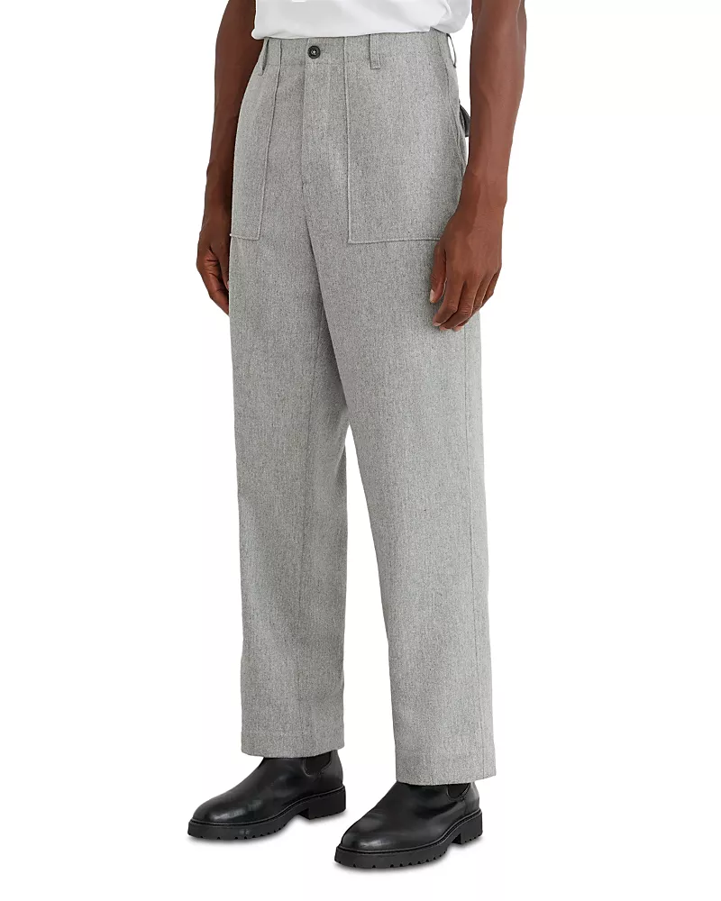 Reiss Chain Wool Blend Wide Leg Trousers
