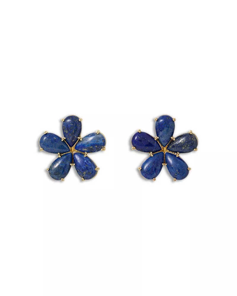 Roxanne Assoulin The Stone Flower Clip On Button Earrings