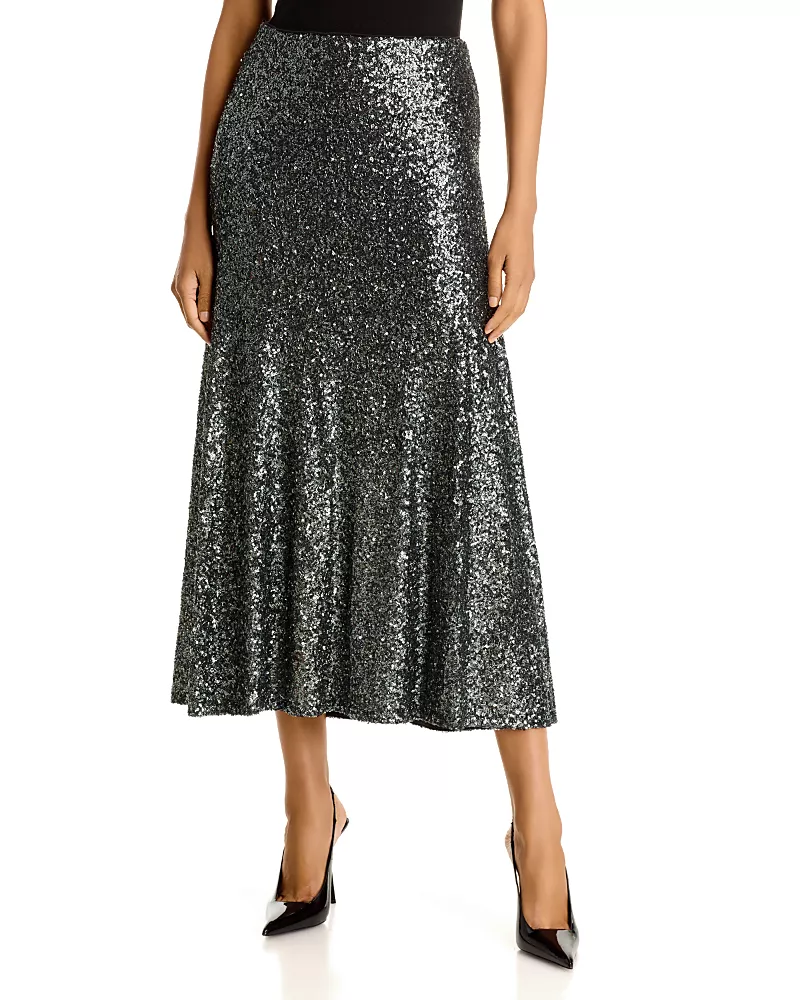 Hugo Boss Enonia Sequin Midi Skirt - Exclusive
