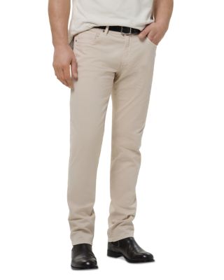 Gage Cotton Blend Slim Straight Fit 32.5" Pants in Light Taupe