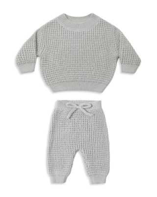 Unisex Chunky Knit Cotton Blend Sweater & Pants Set - Baby
