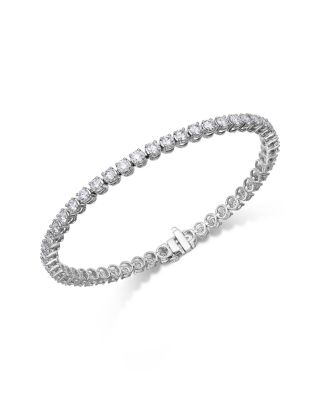 Diamond Tennis Bracelet in 14K White Gold, 5.0 tcw