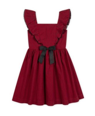  Girls' Organic Ruffle Jumper Party Dress - Little Kid, Big Kid