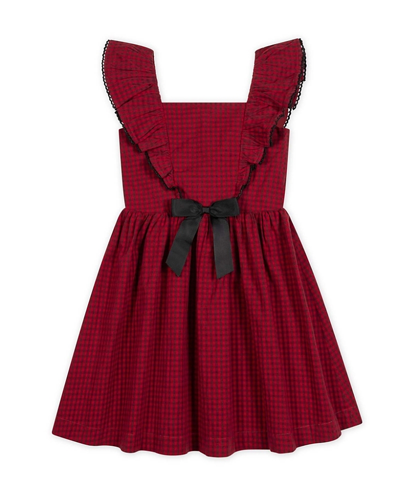 Hope & Henry Girls' Organic Ruffle Jumper Party Dress - Little Kid, Big Kid