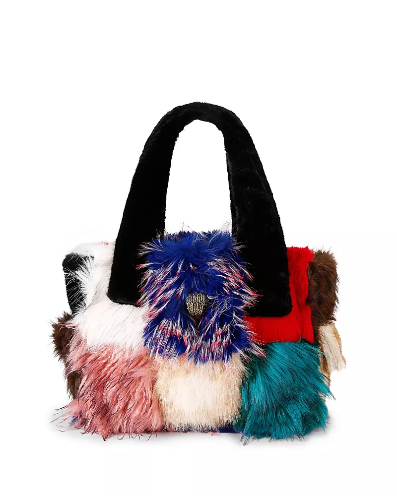 Kurt Geiger London Celia Patchwork Faux Fur Tote