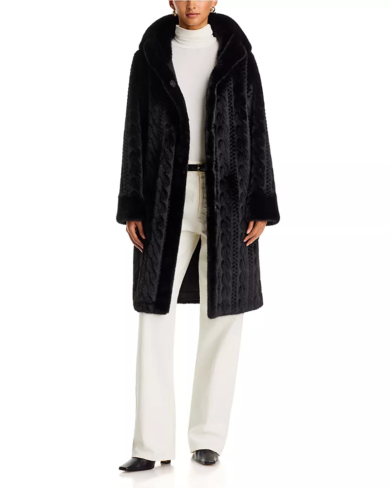 Kobi Halperin Myla Cabled Faux Fur Coat