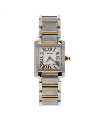 Tank Francaise Quartz Watch in Stainless Steel and Gold 20mm