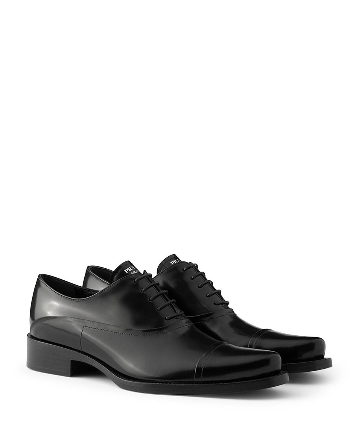 Prada Women's Brushed Leather Lace-Up Shoes