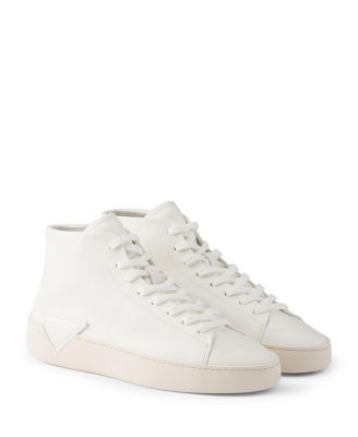  Men's High-Top Leather Sneakers