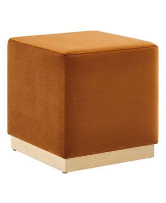 Modway Tilden 17" Square Performance Velvet Upholstered Ottoman