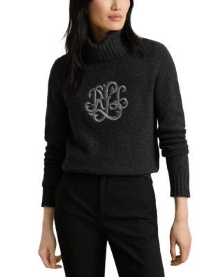 Embroidered Logo Turtleneck Sweater