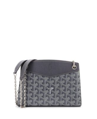  Mini Structured Rouette Chain Shoulder Bag Coated Canvas