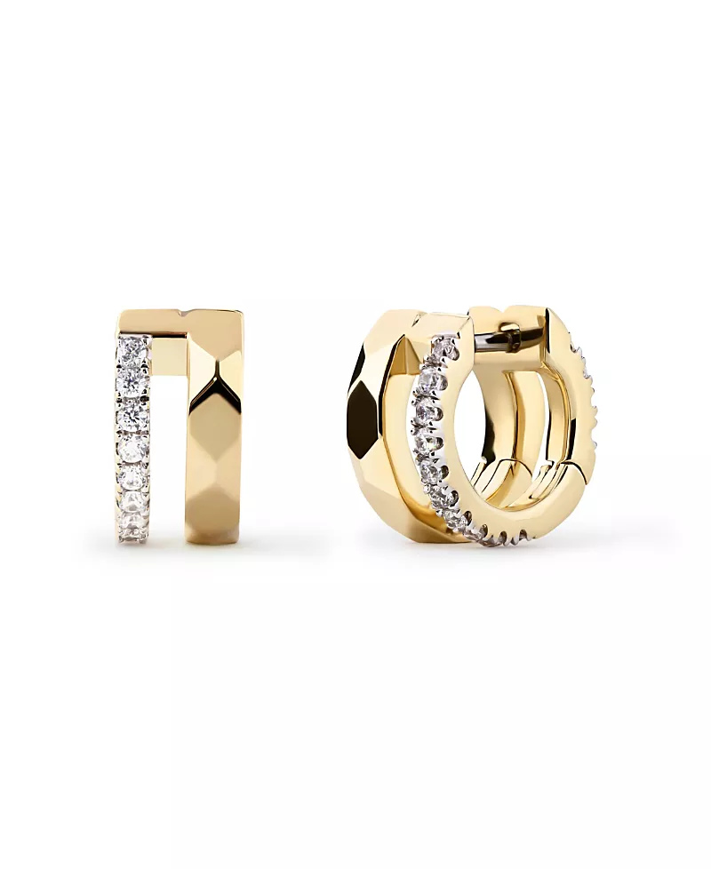 Ana Luisa Esme Double Gold Hoops Earrings