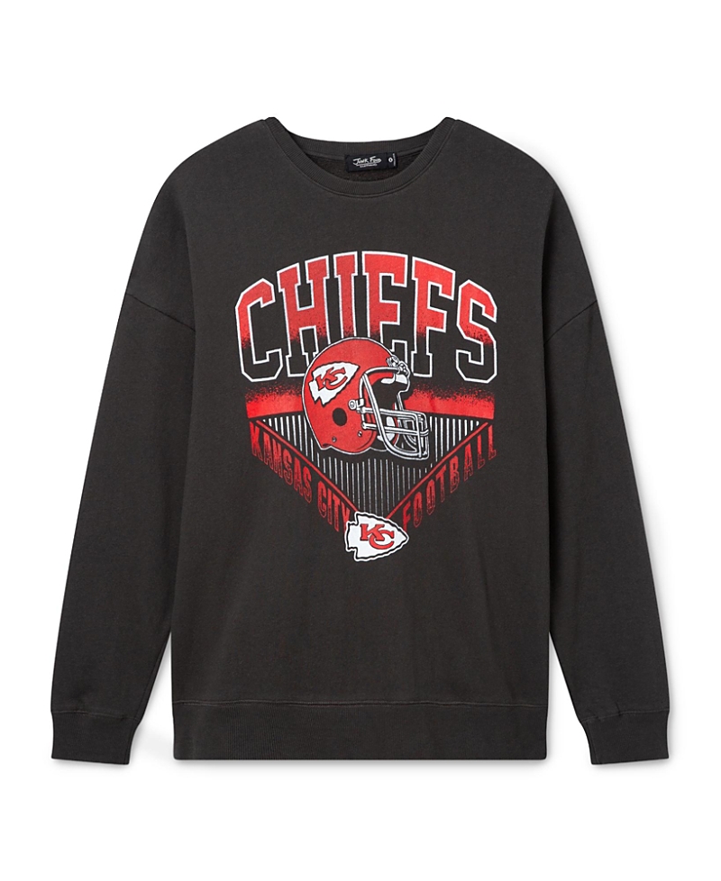 Junk Food Clothing Unisex Nfl Kansas City Chiefs Drop Shoulder Crew Fleece