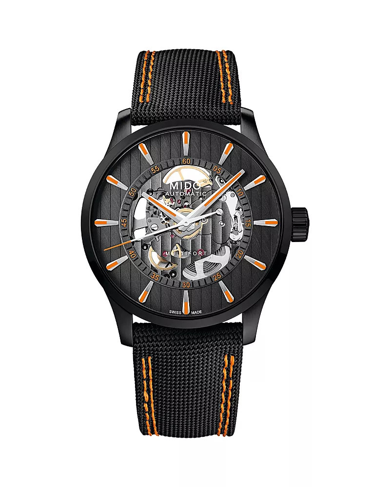 Mido Multifort Skeleton Vertigo Watch, 42mm