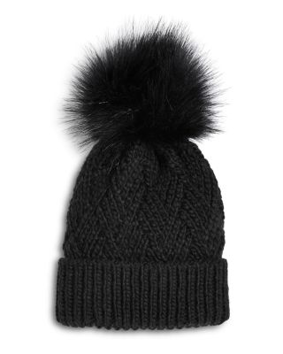 Faux Fur Pom-Pom Hat