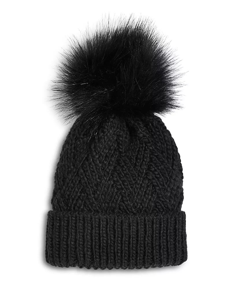 Kyi Kyi Faux Fur Pom-Pom Hat