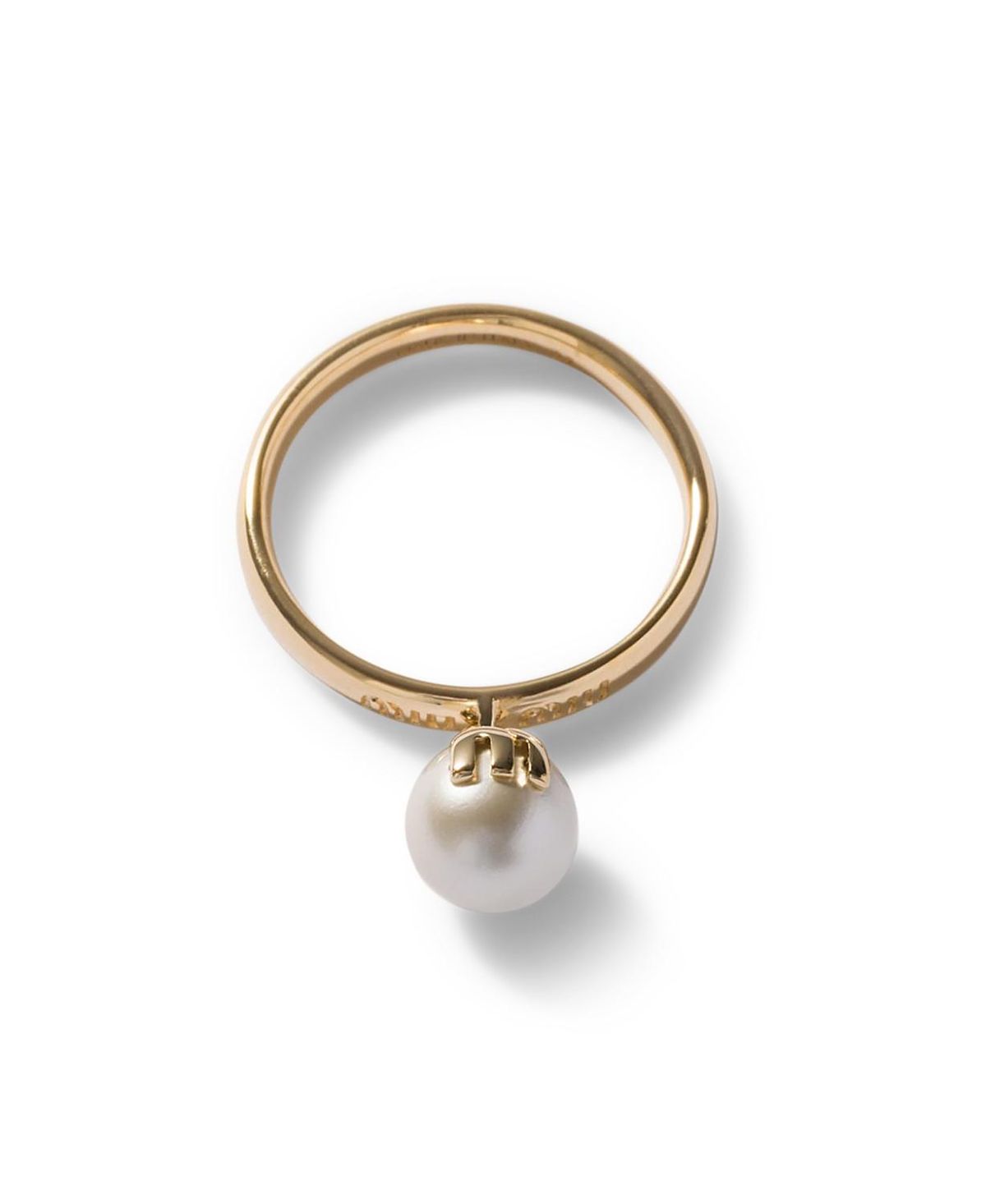 Miu Miu Metal and Pearl Ring