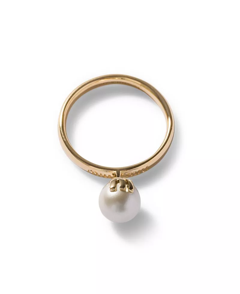 Miu Miu Metal and Pearl Ring