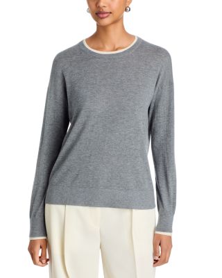 Combo Trim Long Sleeve Sweater