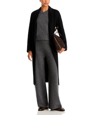 High V Neck Sweater & Knit Wide Leg Pants - Exclusive