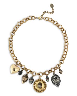 Kurt Geiger London Mansion Signature Eagle Charm Statement Necklace, 16