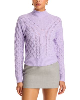 Mock Neck Cable Knit Sweater - Exclusive