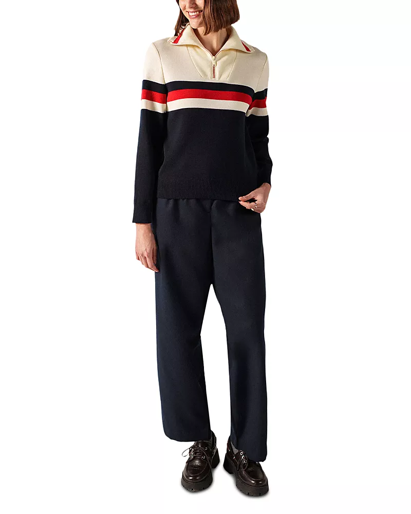 Saint James Les Arcs Quarter Zip Wool Sweater