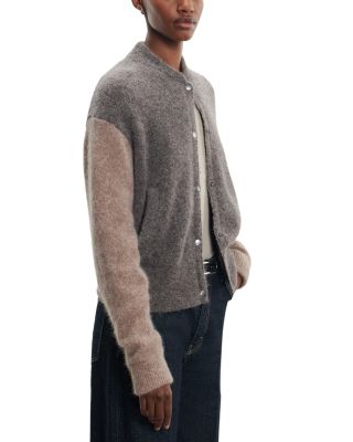 Alpaca Blend Bomber Cardigan