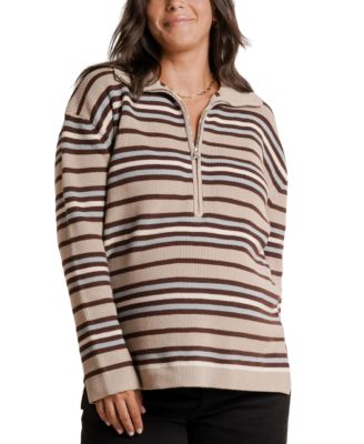  Blaire 3/4 Zip Maternity Sweater