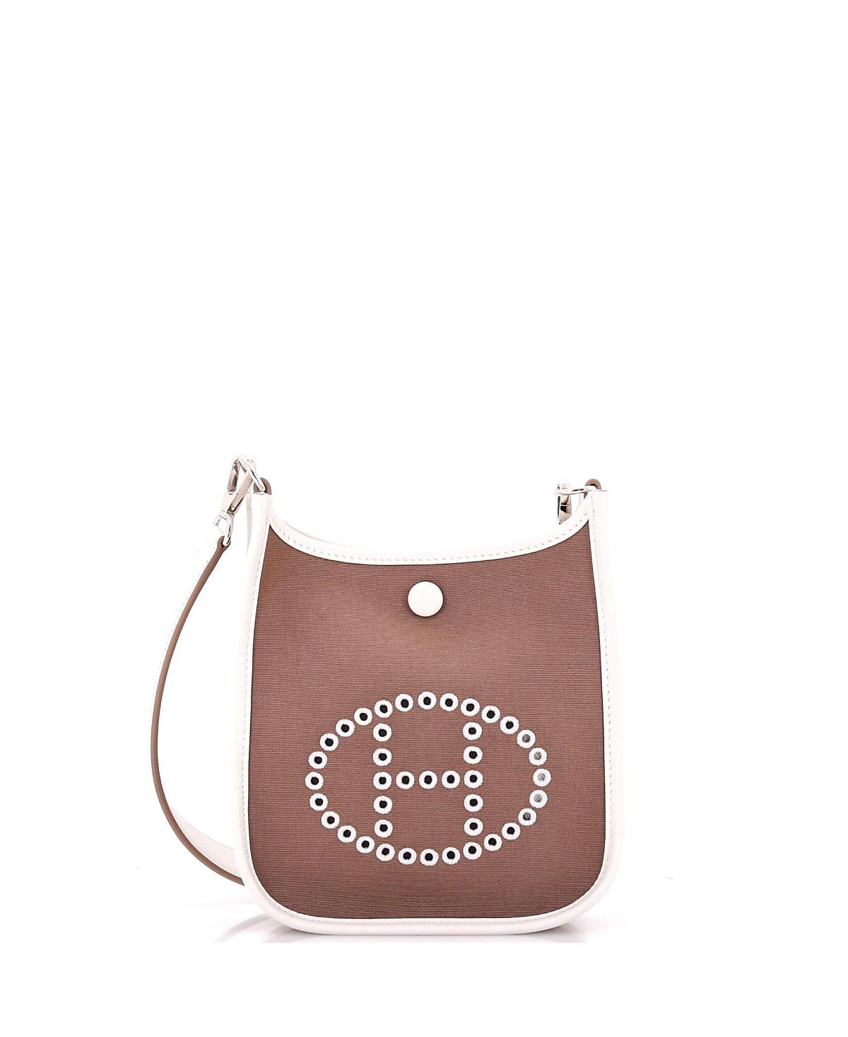 Pre-Owned HERMES Tpm Neo Evelyne Bag Toile and Leather