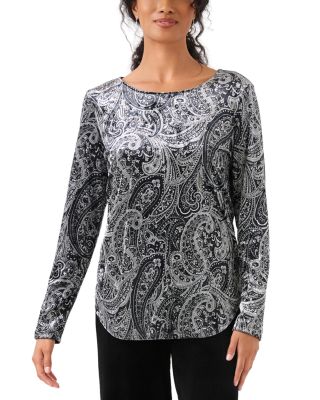 Petite Velvet Shirttail Top