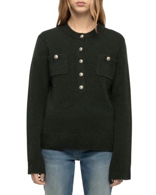 Lucala Wool & Cashmere Henley Sweater