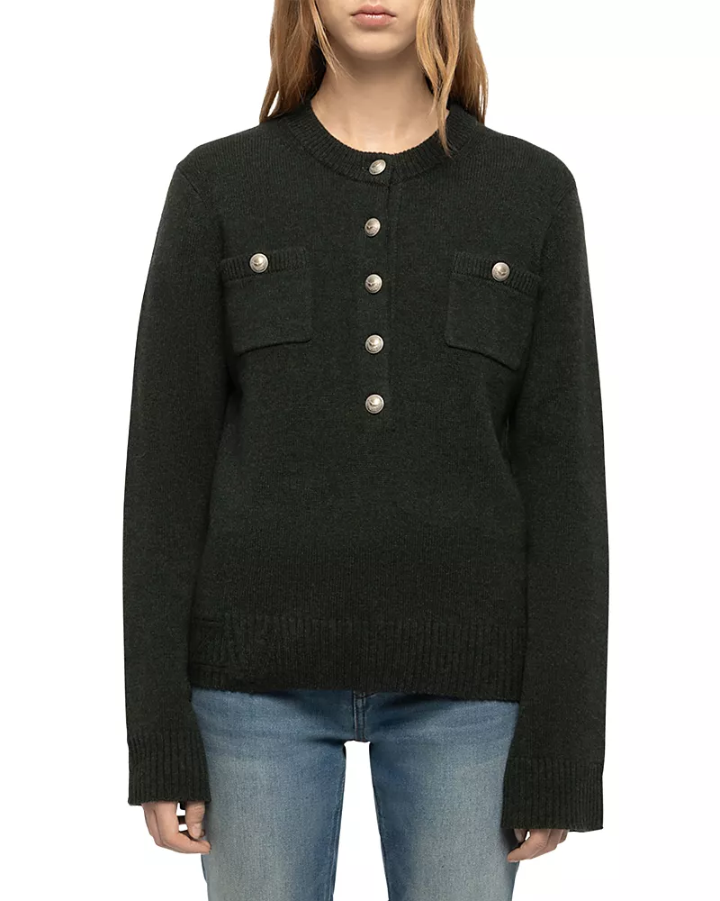Zadig & Voltaire Lucala Wool & Cashmere Henley Sweater