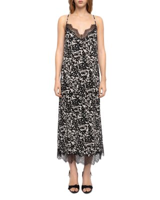 Respa Soft Night Lace Trim Slip Dress