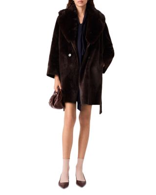 Gederic Mid Length Faux Fur Coat
