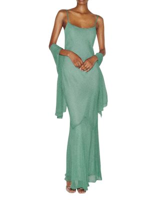 Rida Silk Chiffon Maxi Dress