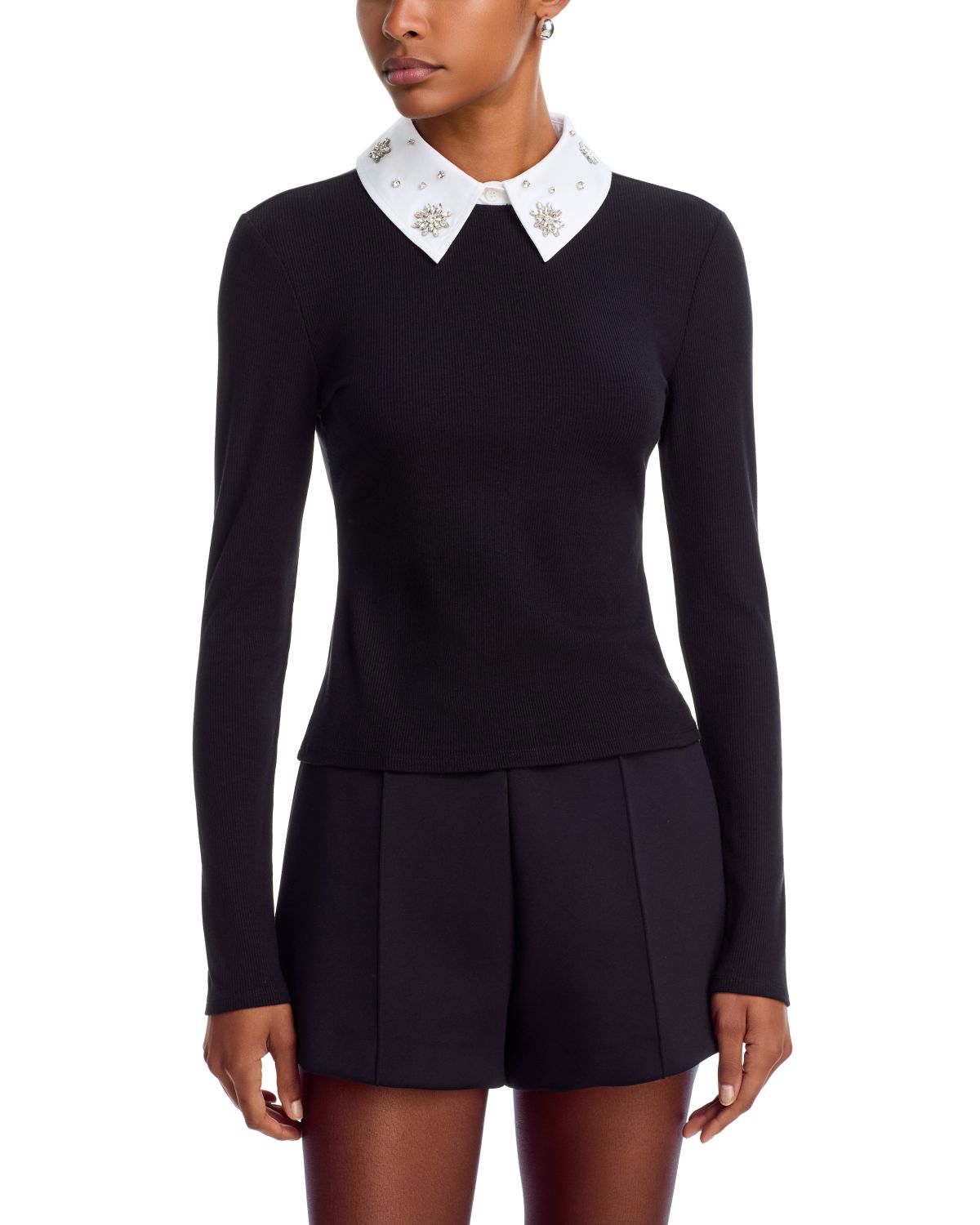 Zelda Poplin Combo Embellished Top - angle 1