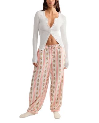 On Repeat Drawstring Cuffed Pajama Pants