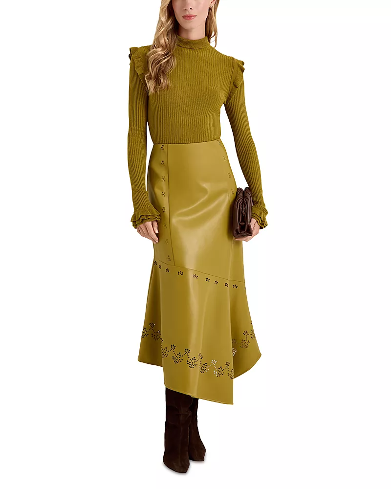 Marie Oliver Tinley Ruffle Trim Turtleneck