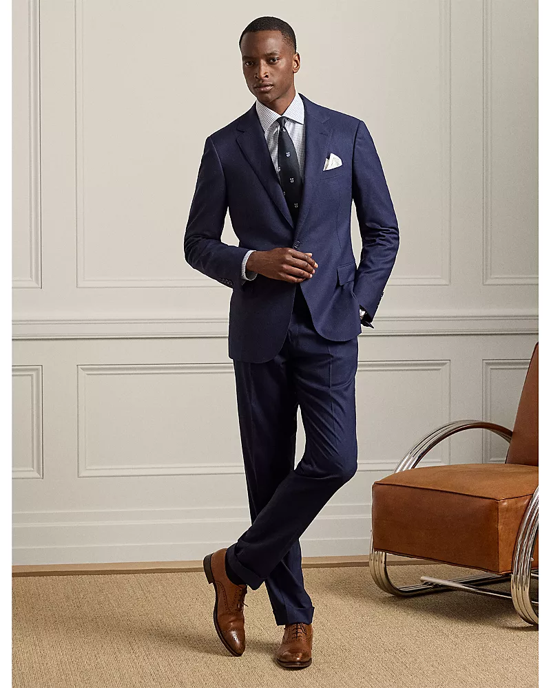 Ralph Lauren Purple Label Hand Tailored Wool Serge Regular Fit Suit