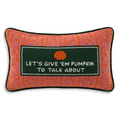Pumpkin To Talk About Needlepoint Pillow