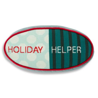 Holiday Helper Needlepoint Pillow