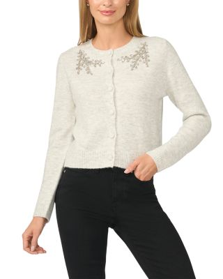 Embellished Crewneck Cardigan