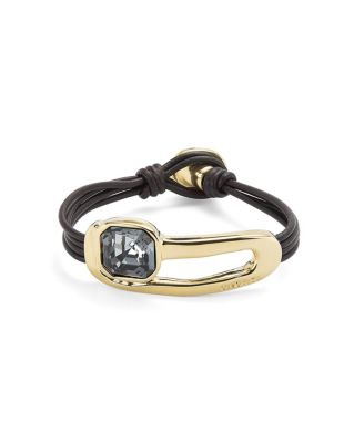  Leather Bracelet with Black Details