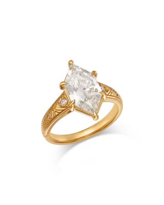 Bloomingdale's Fine Collection Luxe Collection Certified Lab Grown Diamond Marquise Cut Etched Engagement Ring in 18K Yellow Gold, 3.06 tcw